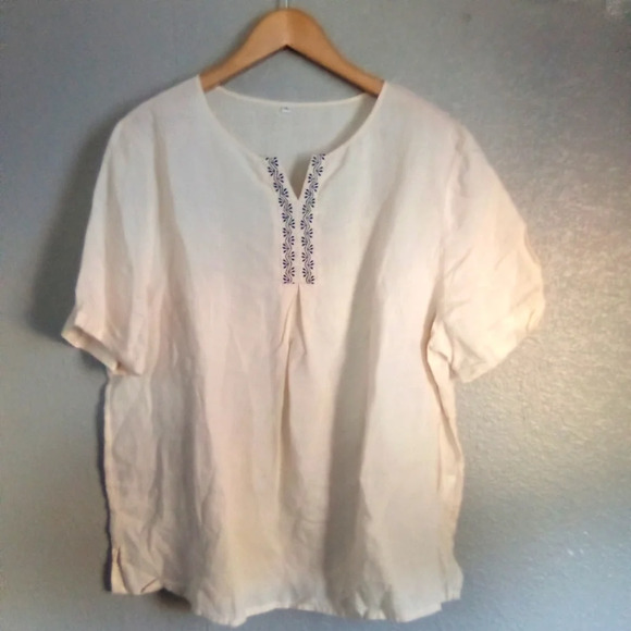 100% linen blouse ( box AF ) - Picture 1 of 3